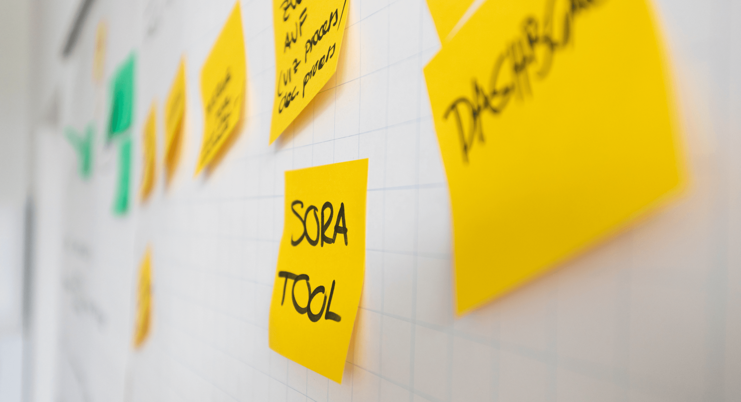 close up sticky notes of ideation